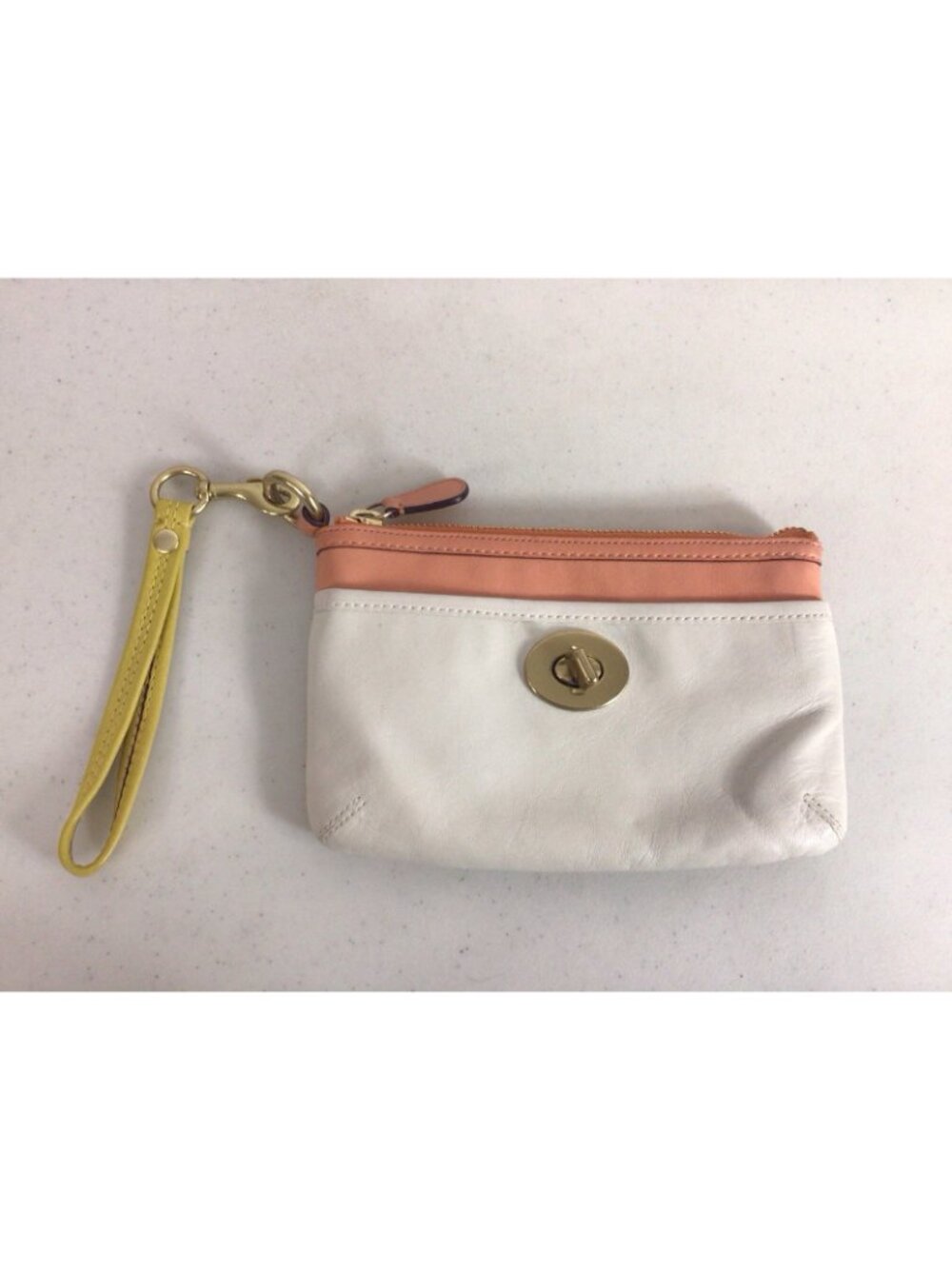 Coach Vintage Legacy Stripe Limited Large Wristlet Clutch Brass Rare - Picture 9 of 9